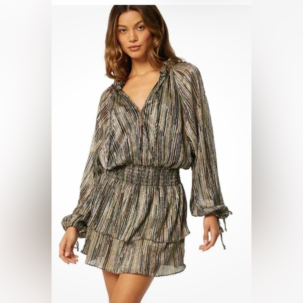 Misa Los Angeles Multicolor  mShirin blouson mini dress worn once! Size M
